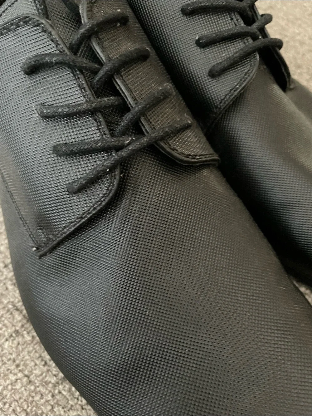 Steve Madden Black Textured Derby Dress Shoes